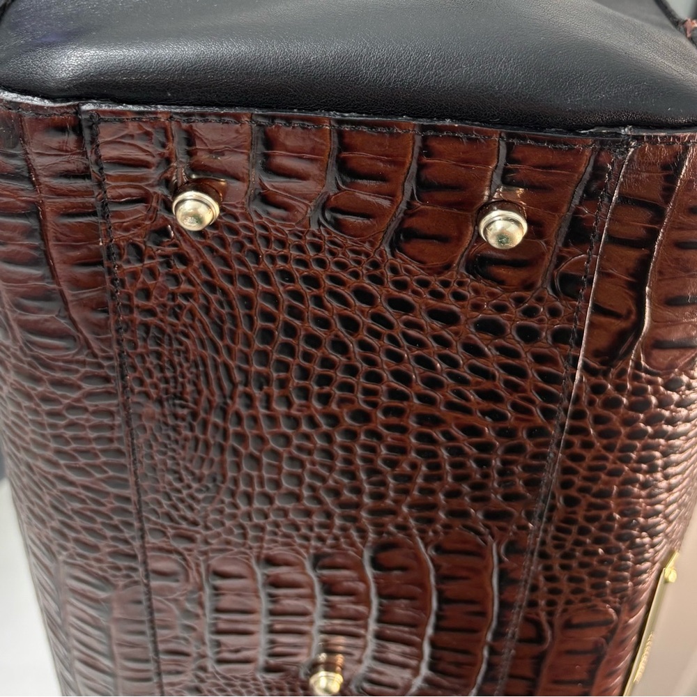 Brahmin Black and Brown LeatherTote Bag - Picture 4 of 11